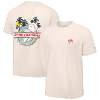 Men's Tommy Bahama  Cream New York Yankees Fly Ball Club T-Shirt