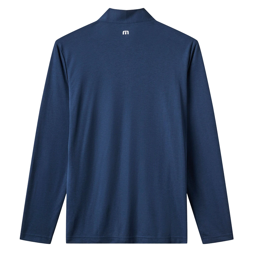 Pull à glissière quart de tour tri-blend bleu marine New York Yankees Time to Tailgate pour homme TravisMathew