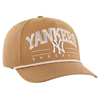 Men's '47 Brown New York Yankees Neutral Roscoe Rope Hitch Adjustable Hat