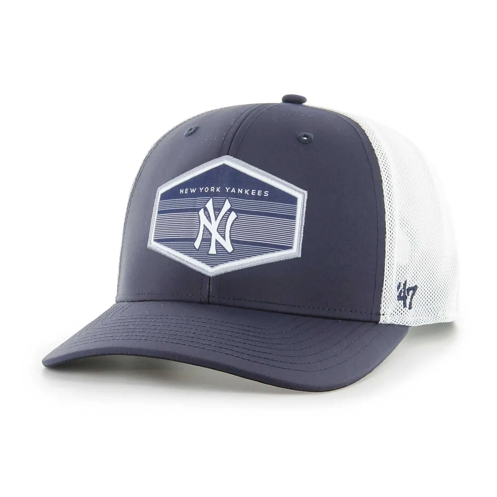 Men's Majestic Navy/White New York Yankees Foam Trucker Snapback Hat