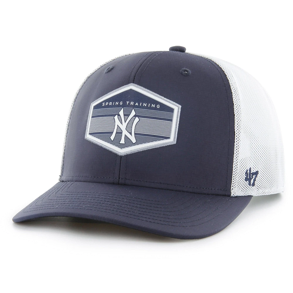 Men's '47 Navy/White New York Yankees Spring Training Burgess Trucker Adjustable Hat