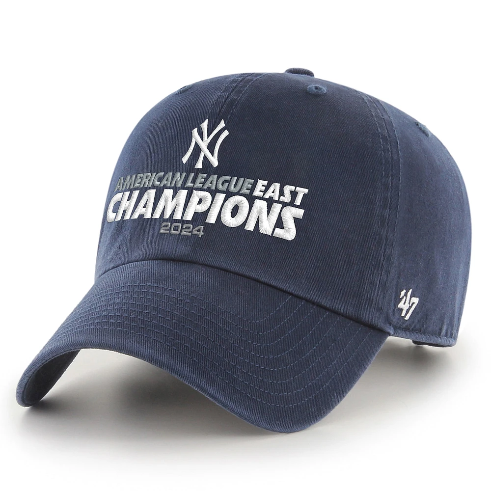 Men's '47 Navy New York Yankees 2024 AL East Division Champions Clean Up Adjustable Hat