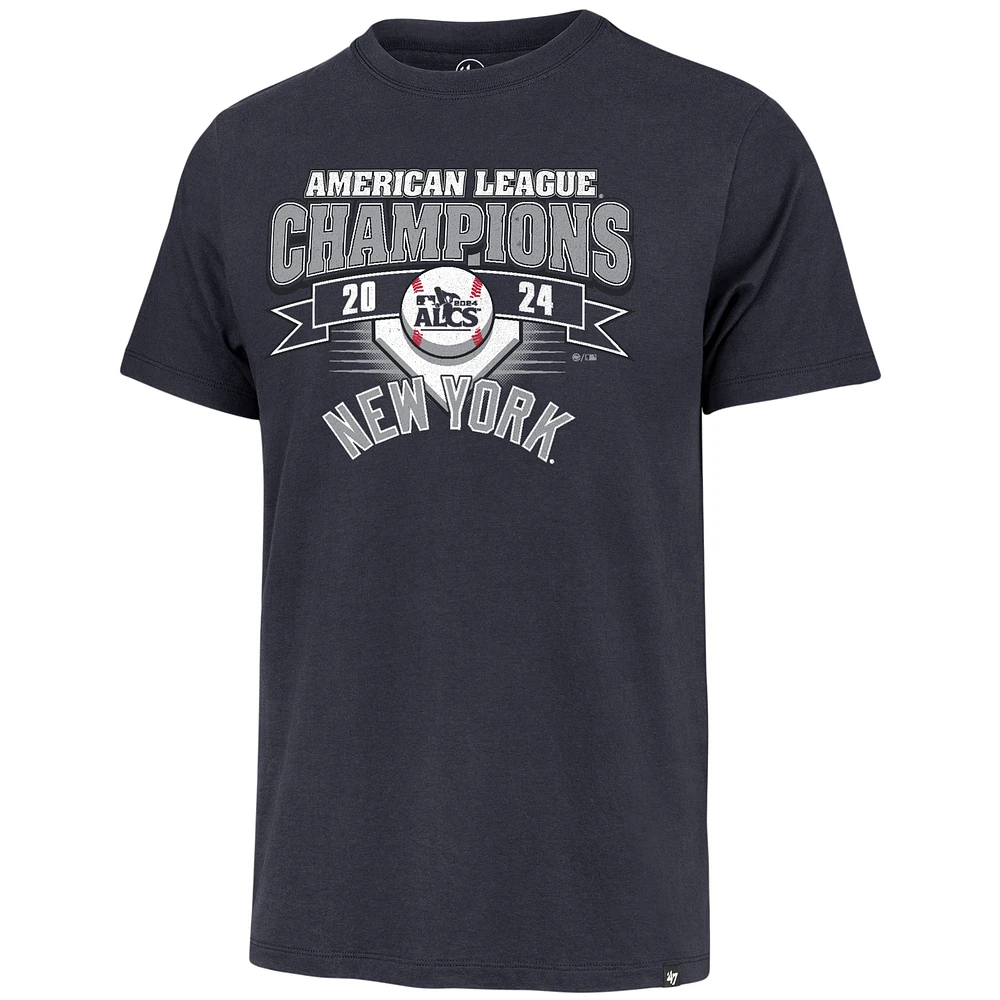 T-shirt Franklin bleu marine pour homme, champion de la Ligue américaine 2024 des Yankees New York, 47