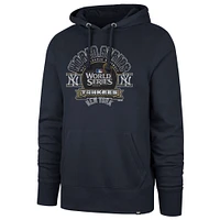 Men's '47 Navy New York Yankees 2024 World Series Headline Pullover Hoodie