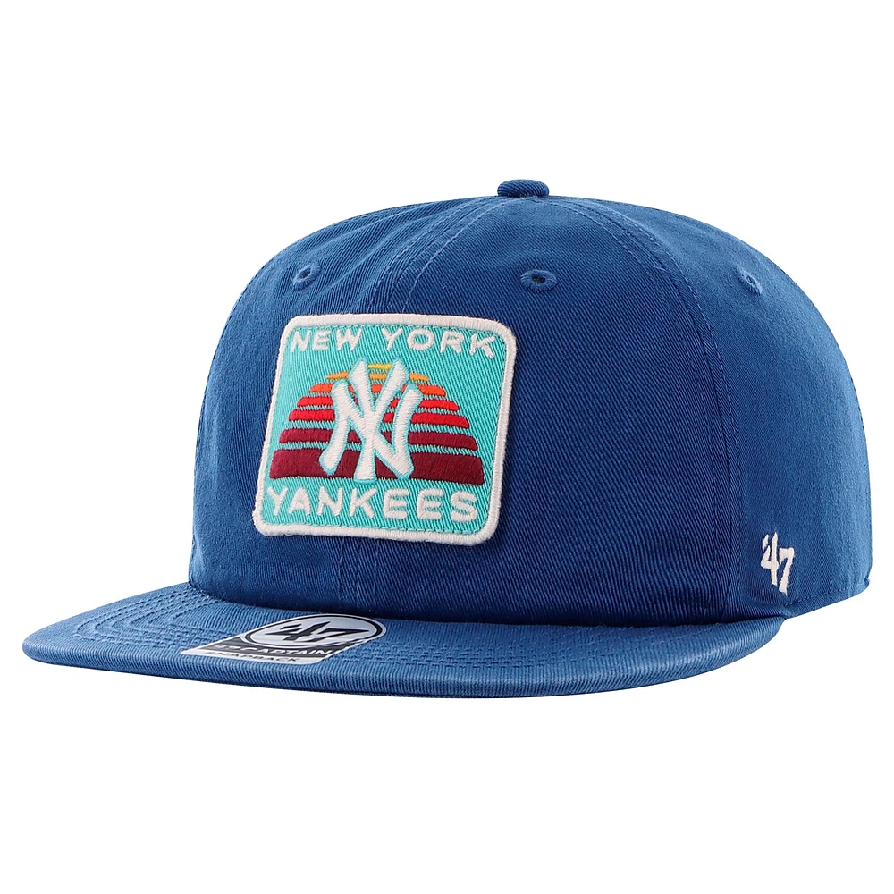 Men's '47 Navy New York Yankees Cypress Captain Snapback Hat