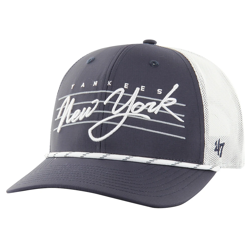 Men's '47 Navy New York Yankees Downburst Trucker Adjustable Hat