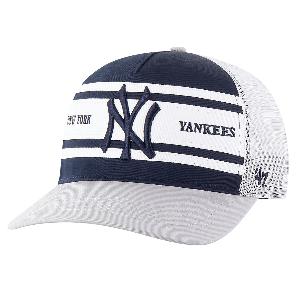 Casquette ajustable pour homme '47 Navy New York Yankees Gridiron Super Stripe Relaxed Trucker Hitch