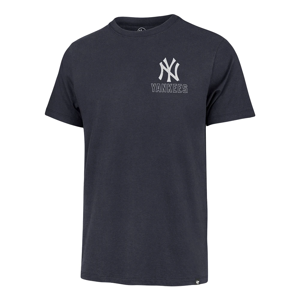 Men's '47 Navy New York Yankees Hang Back Franklin T-Shirt