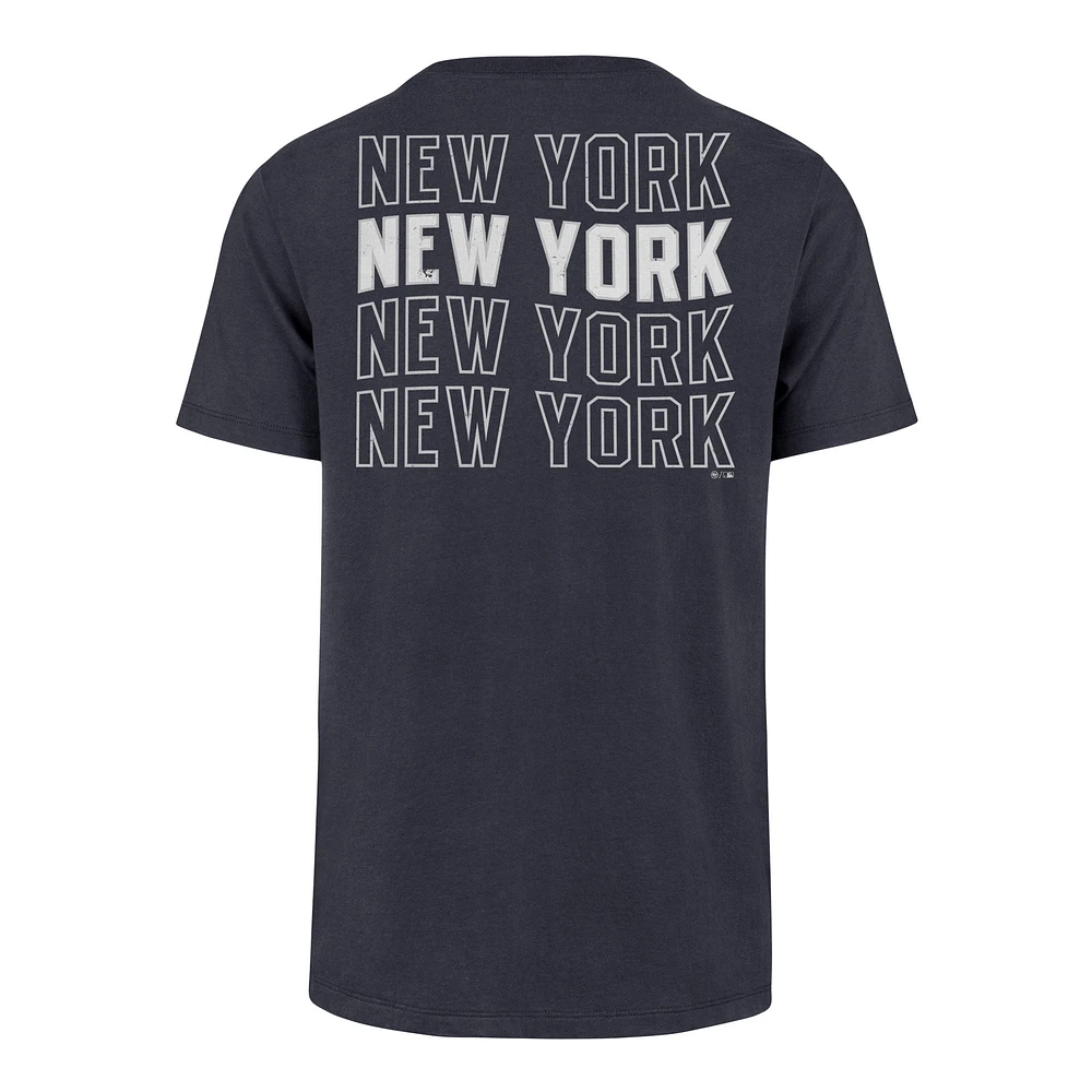 Men's '47 Navy New York Yankees Hang Back Franklin T-Shirt