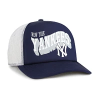 Men's '47 Navy New York Yankees Meander Foam Trucker Snapback Hat