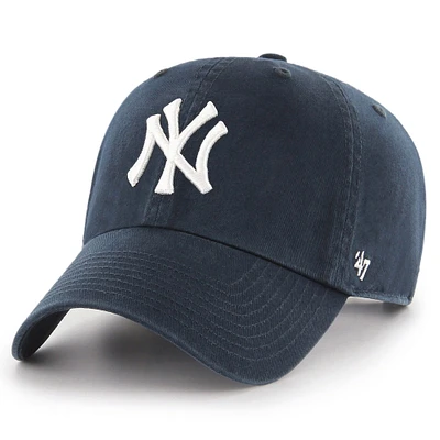 Men's '47 Navy New York Yankees Team Clean Up Adjustable Hat