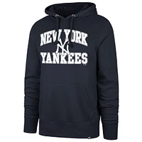 Men's '47  Navy New York Yankees Velocity Headline Pullover Hoodie
