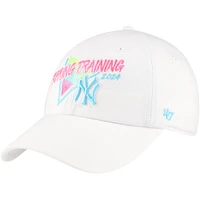 Casquette réglable '47 blanche New York Yankees 2024 Spring Training Vapor Wave Clean Up pour hommes