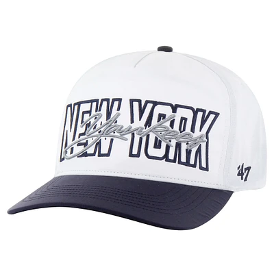 Casquette ajustable blanche '47 New York Yankees Lineman Hitch pour homme