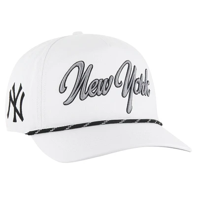 Casquette ajustable à corde à nœuds mouchetée blanche New York Yankees '47 pour homme