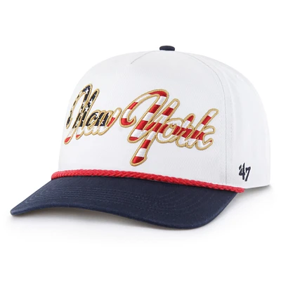 Casquette ajustable patriotique blanche New York Yankees '47 pour homme