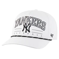 Men's '47 White New York Yankees Roscoe Speckle Hitch Adjustable Hat