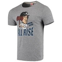 Men's Aaron Judge Charcoal New York Yankees Caricature Tri-Blend T-Shirt