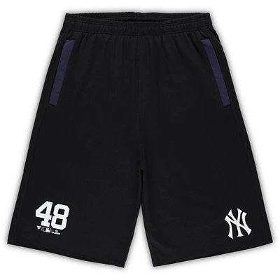 Men's Anthony Rizzo Black New York Yankees Big & Tall Stitched Double-Knit Shorts