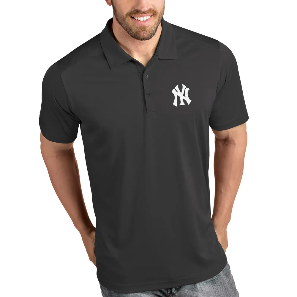 Lids New York Yankees Big & Tall Stripe Polo - Black