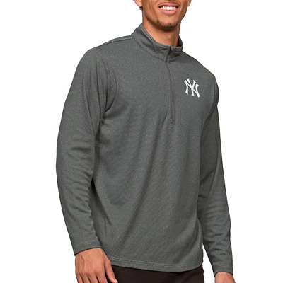 Pull-over à glissière quart de tour Epic Antigua Heathered Anthracite New York Yankees pour homme