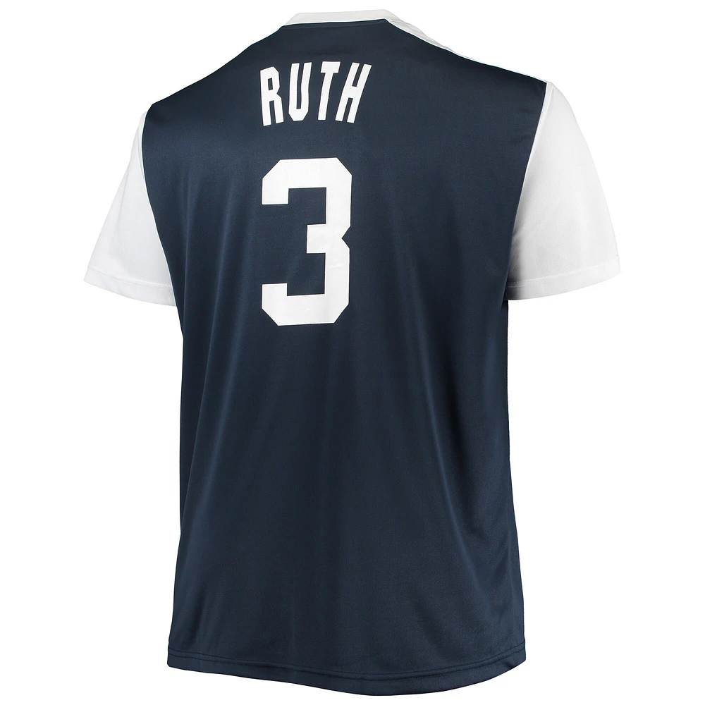 Maillot de joueur réplique Babe Ruth pour hommes, marine/blanc, New York Yankees, collection Cooperstown