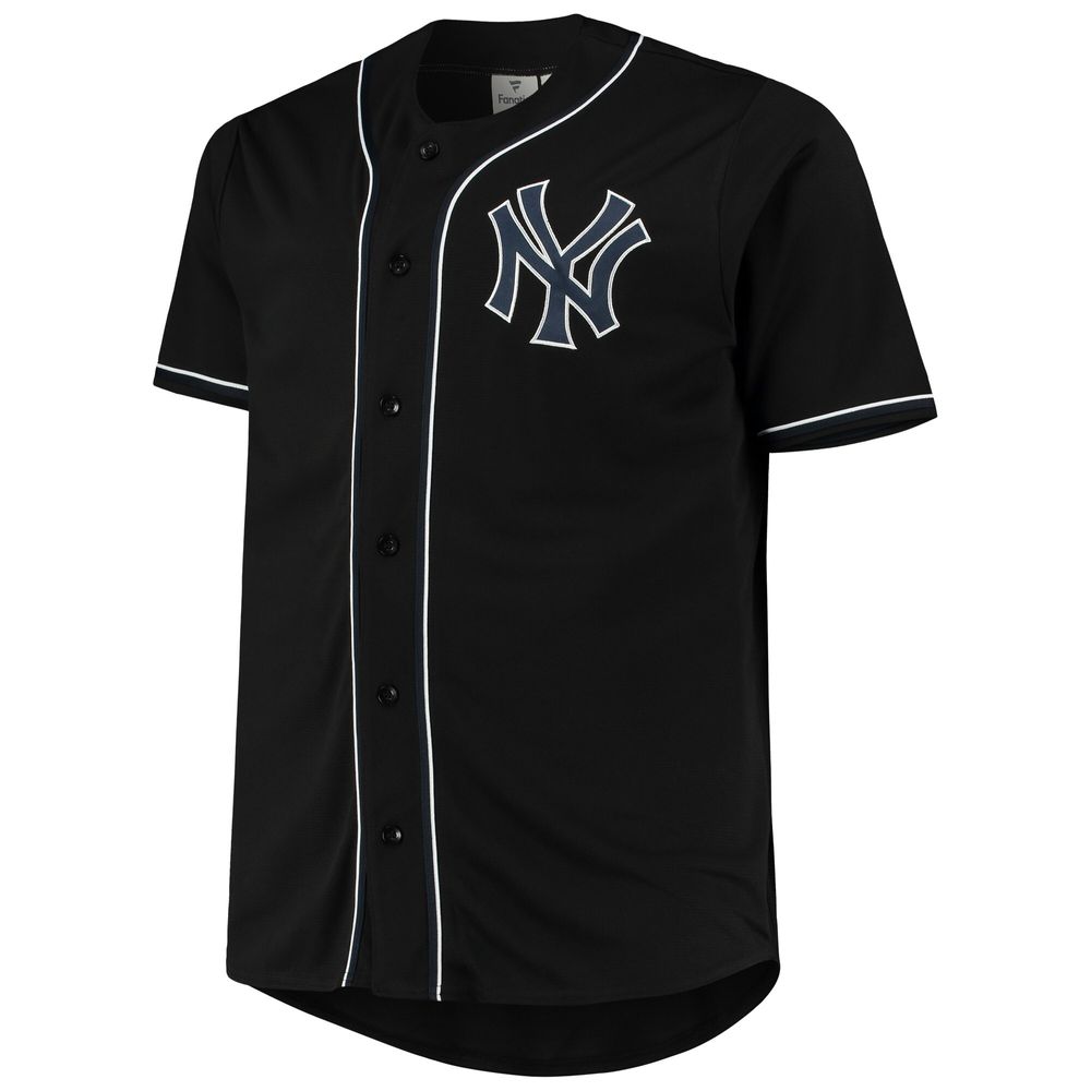 Men's Black/Gray New York Yankees Big & Tall Pop Fashion Jersey