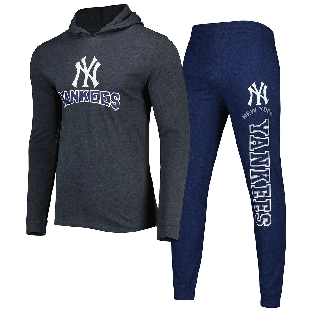 Ensemble sweat à capuche et pantalon de jogging New York Yankees Meter Concepts Sport bleu marine/anthracite pour homme