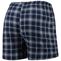 Boxer Concepts Sport en flanelle pour hommes, bleu marine/gris, New York Yankees Ledger