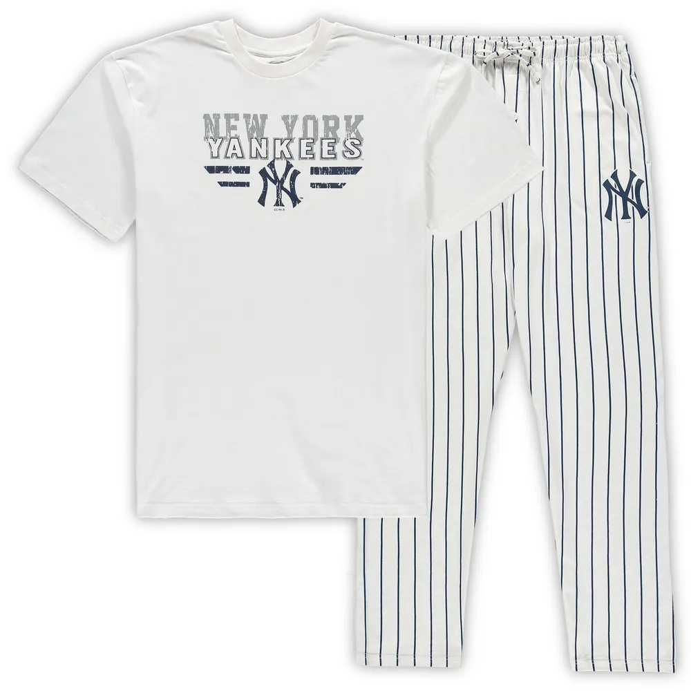 Men's Navy New York Yankees Big & Tall Long Sleeve T-Shirt