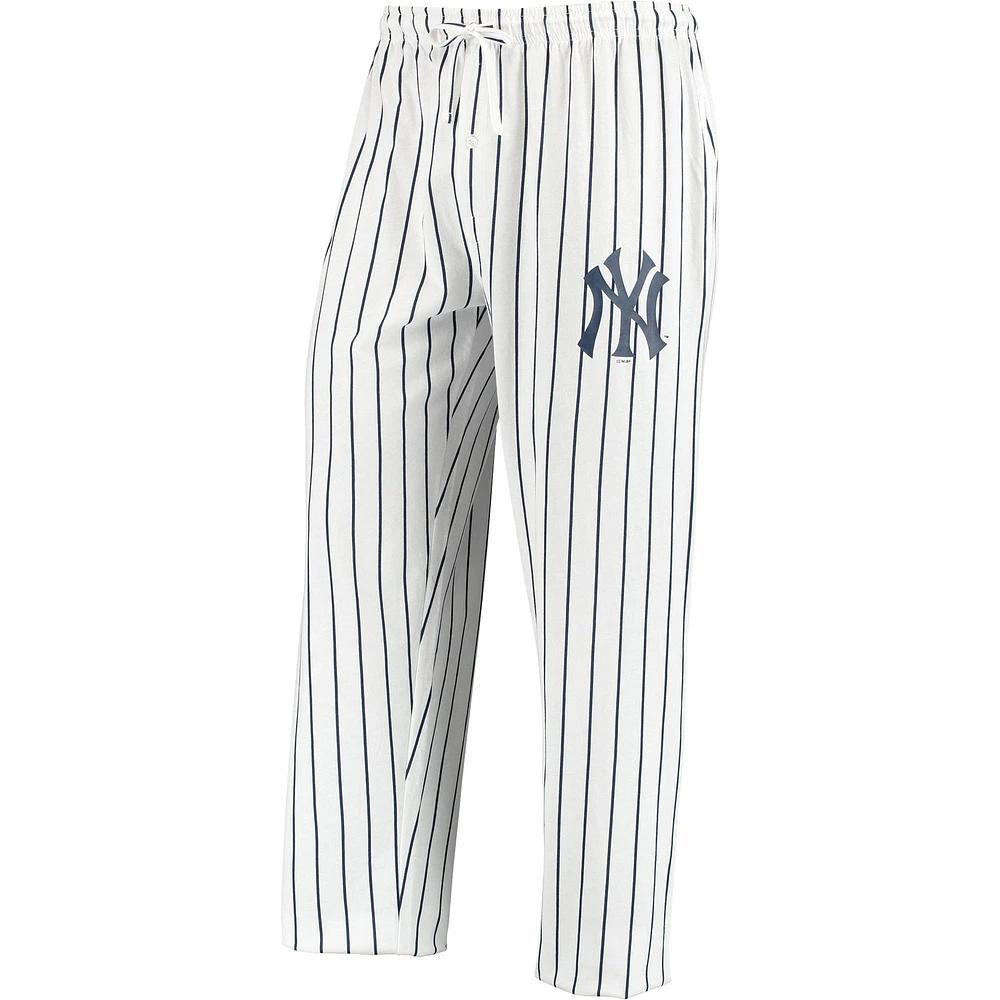 Pantalon de survêtement Vigor des New York Yankees Concepts Sport pour homme, blanc/bleu marine