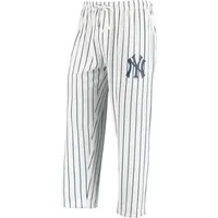 Women's Concepts Sport White New York Yankees Vigor Pinstripe Sleep Pant