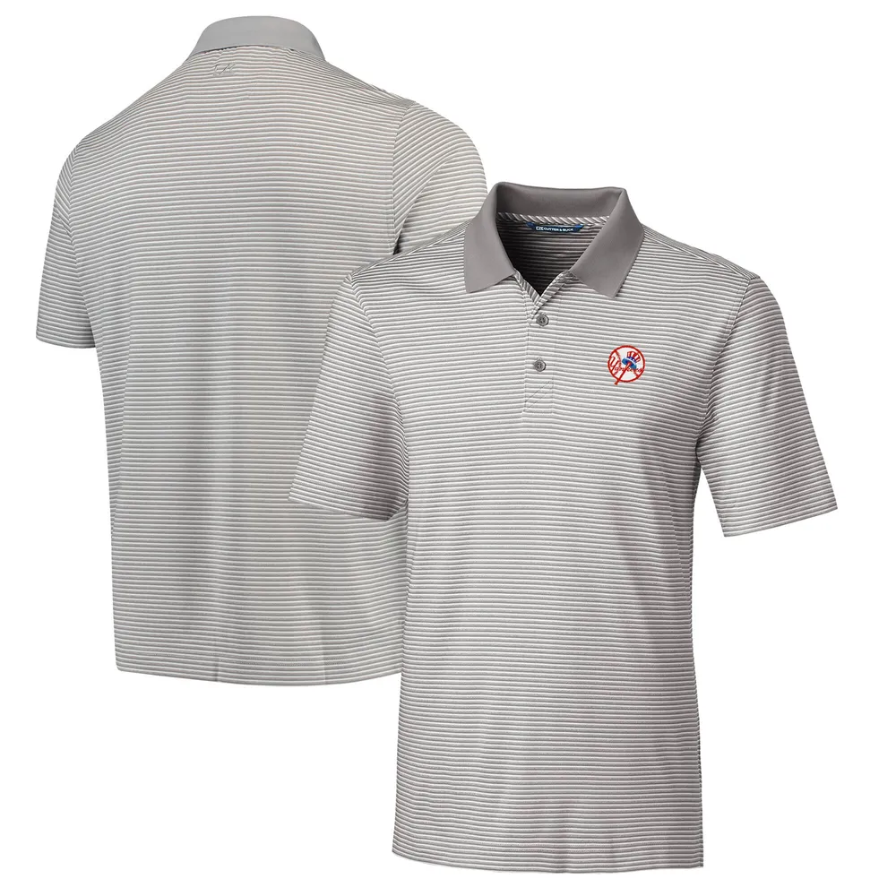 New York Yankees Cutter & Buck Big & Tall Forge Stretch Polo - White