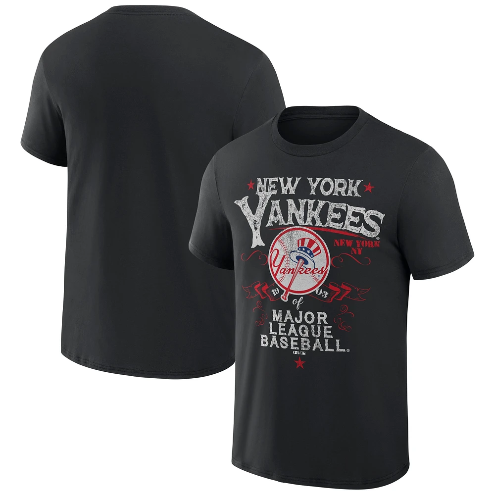 Collection Darius Rucker pour homme par Fanatics T-shirt noir New York Yankees Beach Splatter