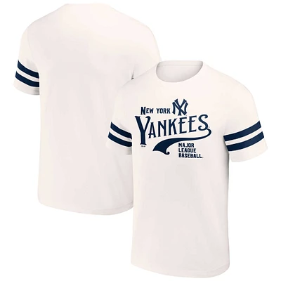 OML YANKEE CREAM DR YARN DYE VINTAGE WHITE S/S TEE TEEMENSCR