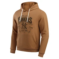 Men's Darius Rucker Collection by Fanatics Tan New York Yankees Camp Fleece Pullover Hoodie