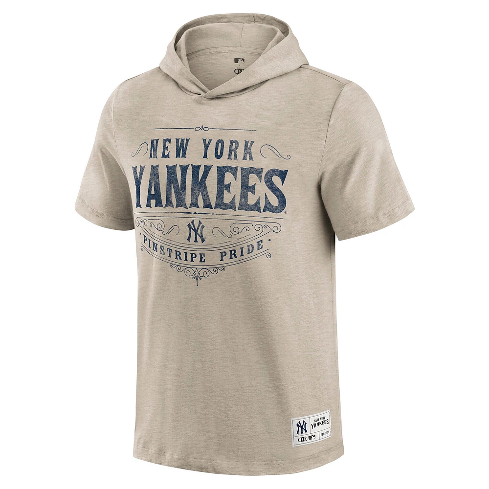 Men's Darius Rucker Collection by Fanatics  Tan New York Yankees Hooded T-Shirt