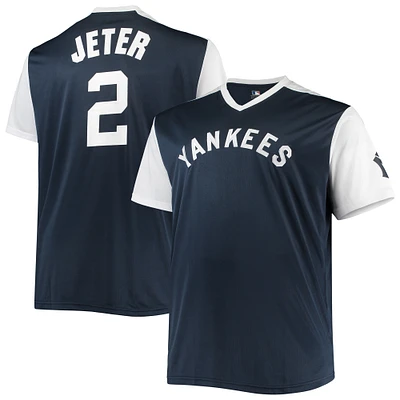 Men's Derek Jeter Navy/White New York Yankees Cooperstown Collection Replica Player Jersey