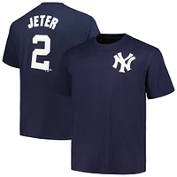 T-shirt avec nom et numéro pour hommes, Derek Jeter, New York Yankees, grand grand, bleu marine