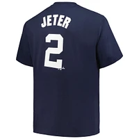 T-shirt avec nom et numéro pour hommes, Derek Jeter, New York Yankees, grand grand, bleu marine