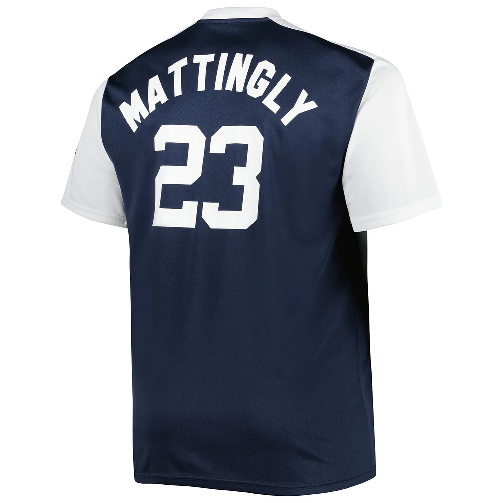 Maillot Homme Profile Don Mattingly Marine/Blanc New York Yankees Cooperstown Collection Replica Player