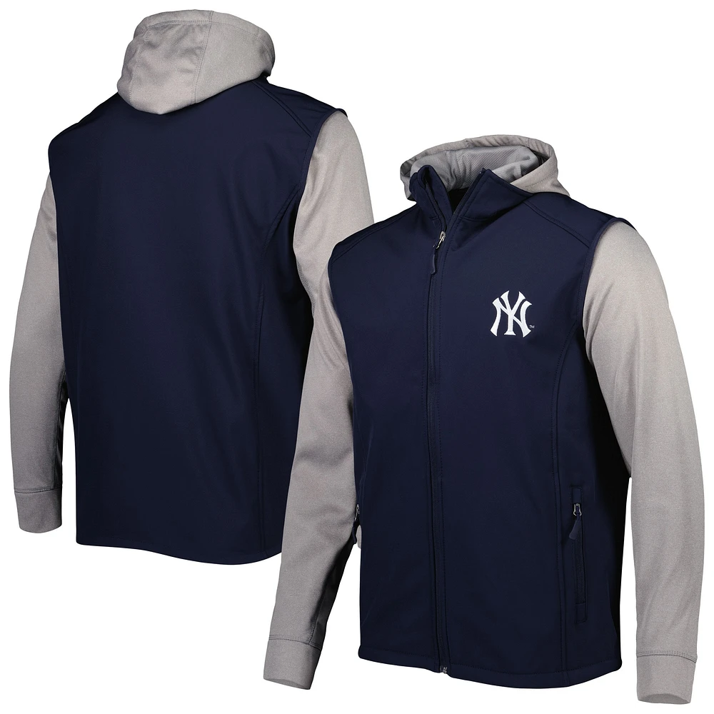 Veste Dunbrooke Navy/Gris chiné Alpha des New York Yankees pour homme