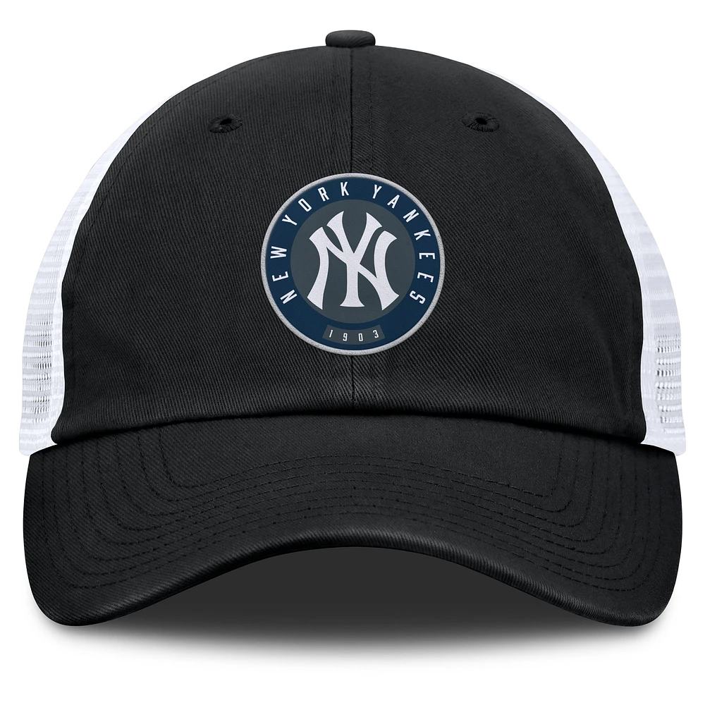 Men's Fanatics Black/White New York Yankees Averies Adjustable Hat