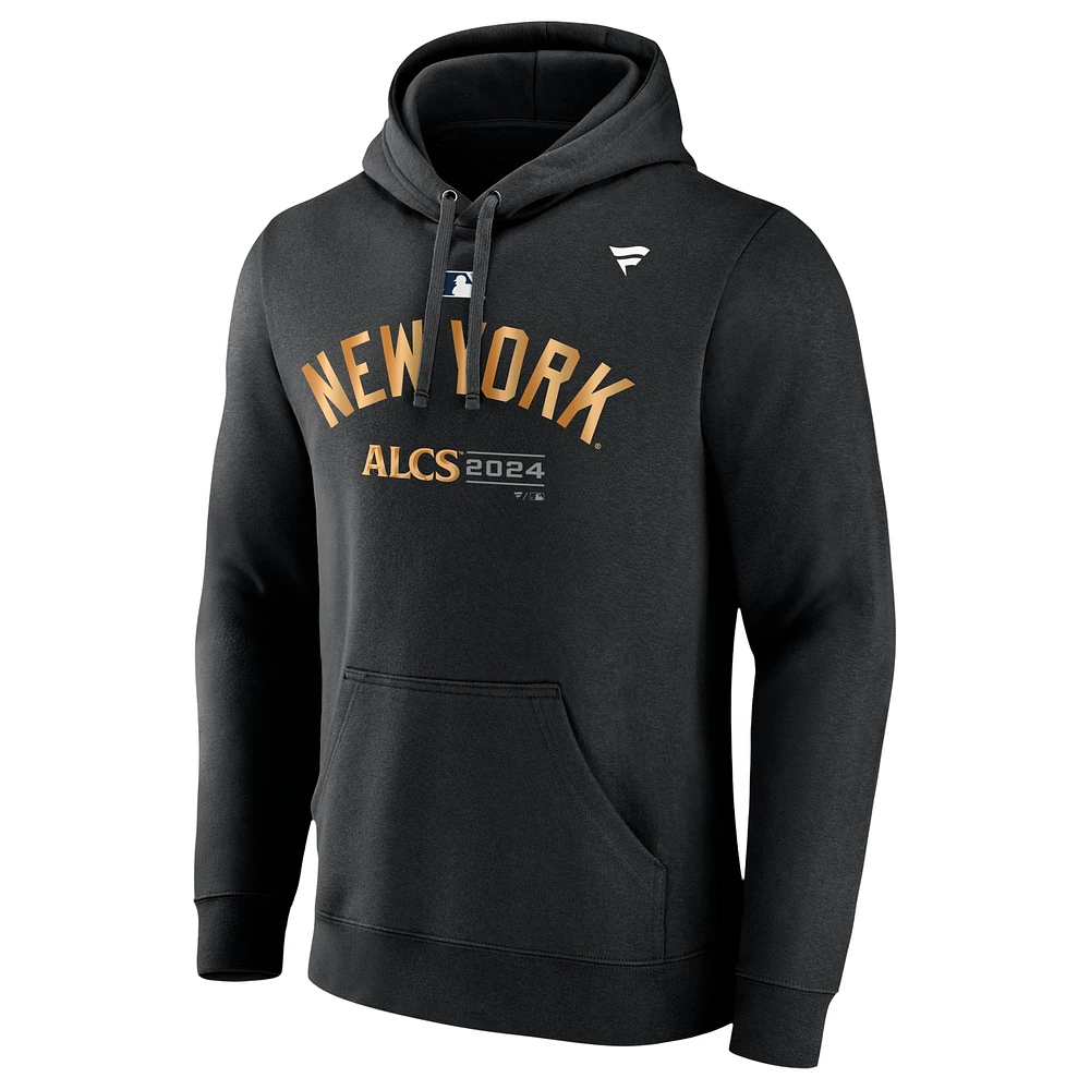 Men's Fanatics Black New York Yankees 2024 American League Division Series Champions Locker Room Pullover Hoodie