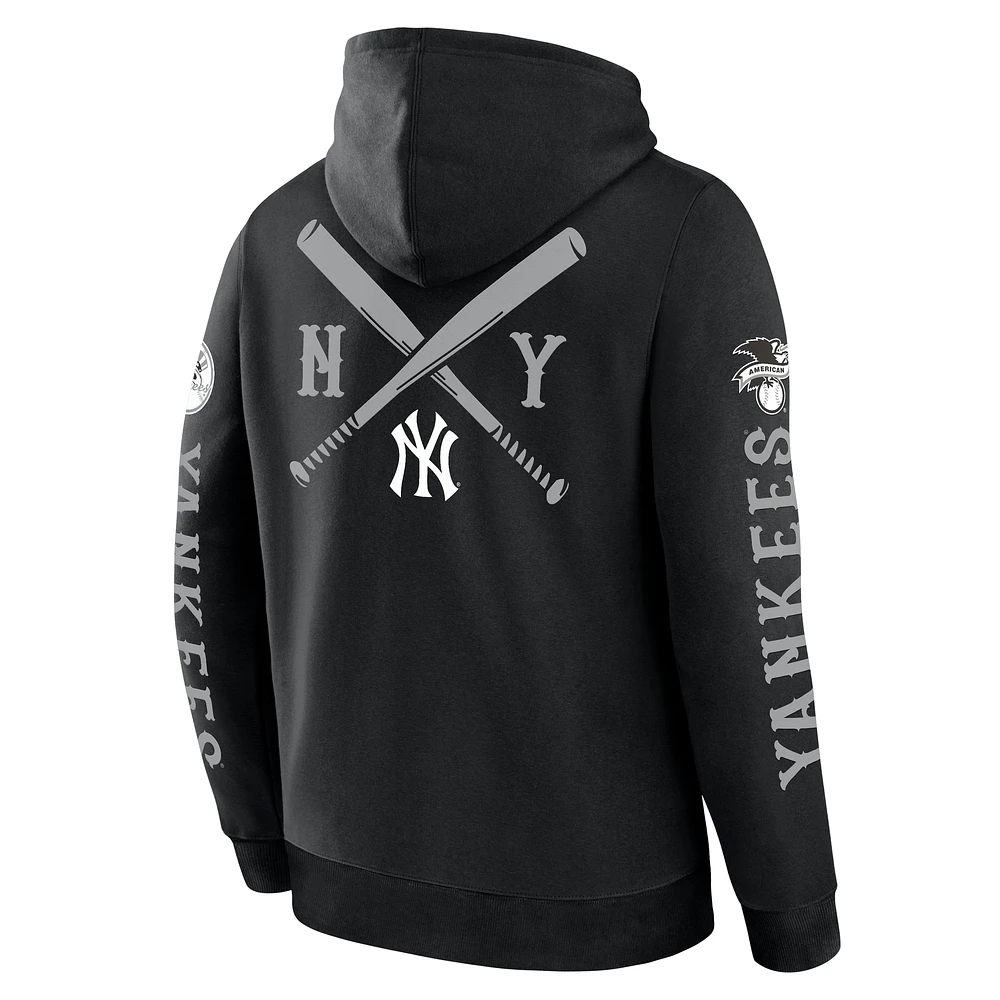 Men's Fanatics  Black New York Yankees Big City Legacy Fleece Pullover Hoodie