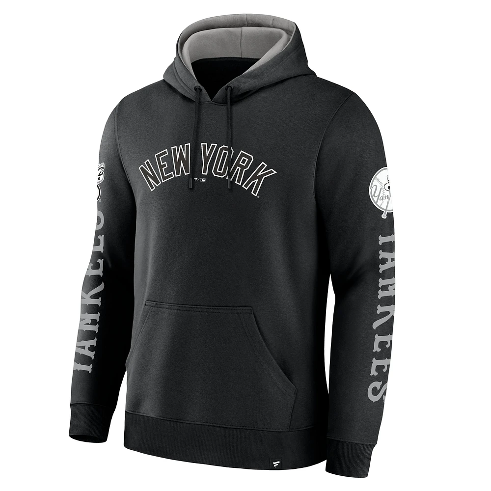 Men's Fanatics Black New York Yankees Big City Legacy Fleece Pullover Hoodie