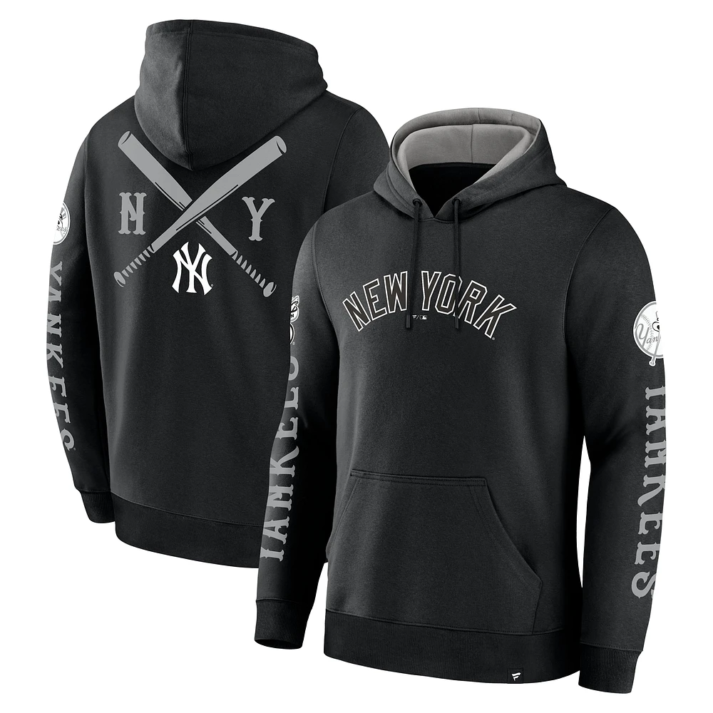 Men's Fanatics Black New York Yankees Big City Legacy Fleece Pullover Hoodie