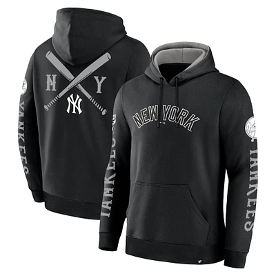Men's Fanatics Black New York Yankees Big City Legacy Fleece Pullover Hoodie