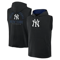 Men's Fanatics Black New York Yankees Fire Speed Sleeveless Pullover Hoodie
