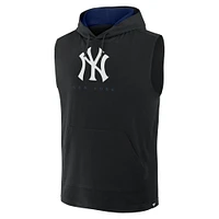 Men's Fanatics Black New York Yankees Fire Speed Sleeveless Pullover Hoodie